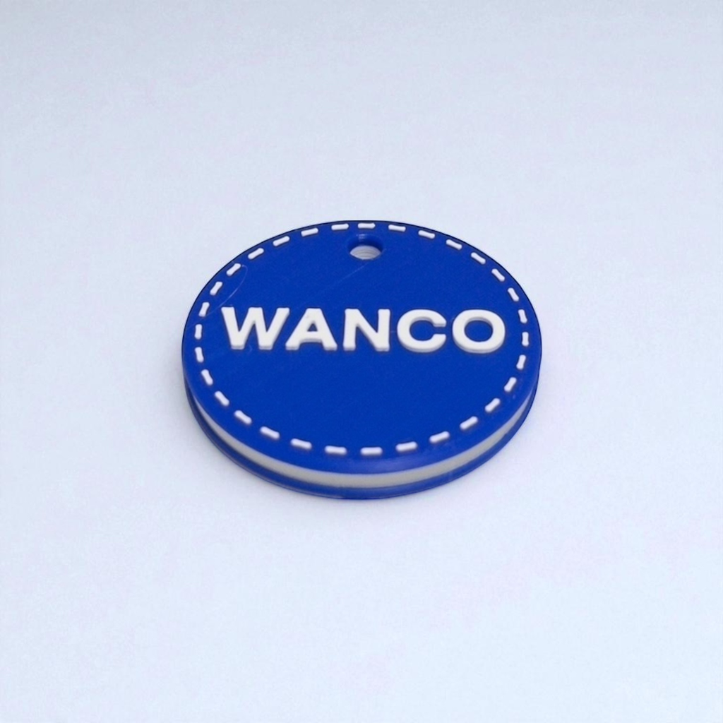 wanco/カラフル 名入れキーホルダー (ステッチ/1色カラー選択)