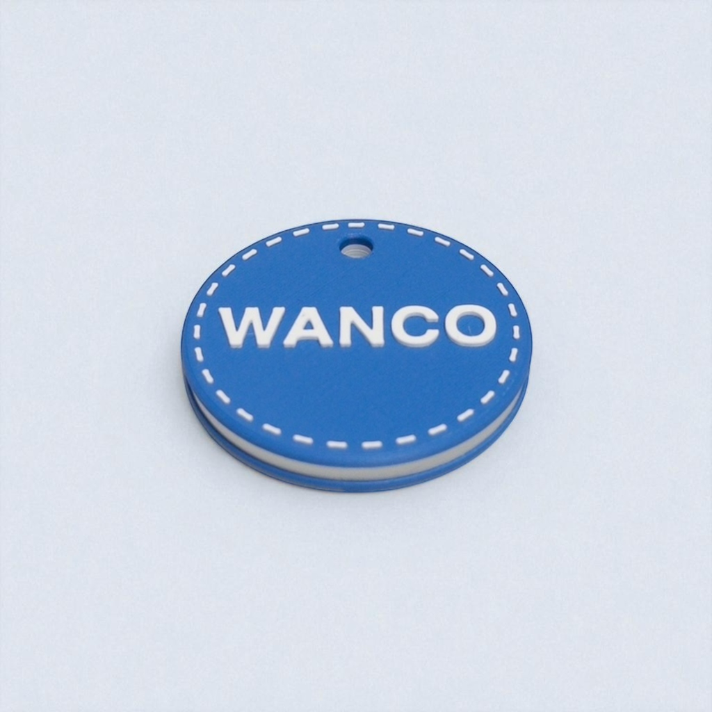 wanco/カラフル 名入れキーホルダー (ステッチ/1色カラー選択)