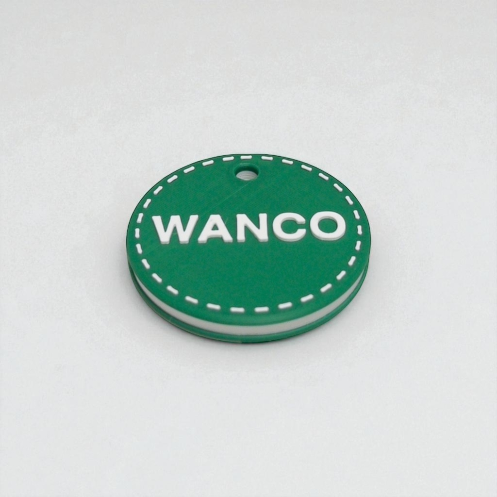 wanco/カラフル 名入れキーホルダー (ステッチ/1色カラー選択)