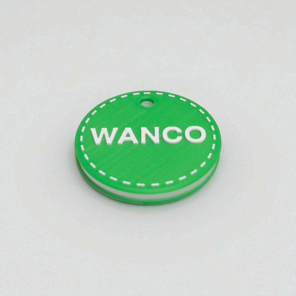 wanco/カラフル 名入れキーホルダー (ステッチ/1色カラー選択)
