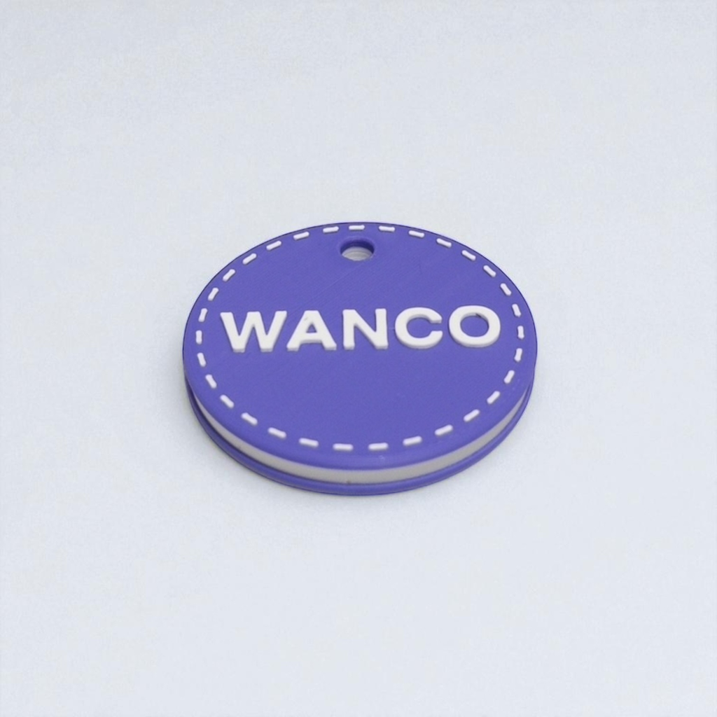 wanco/カラフル 名入れキーホルダー (ステッチ/1色カラー選択)