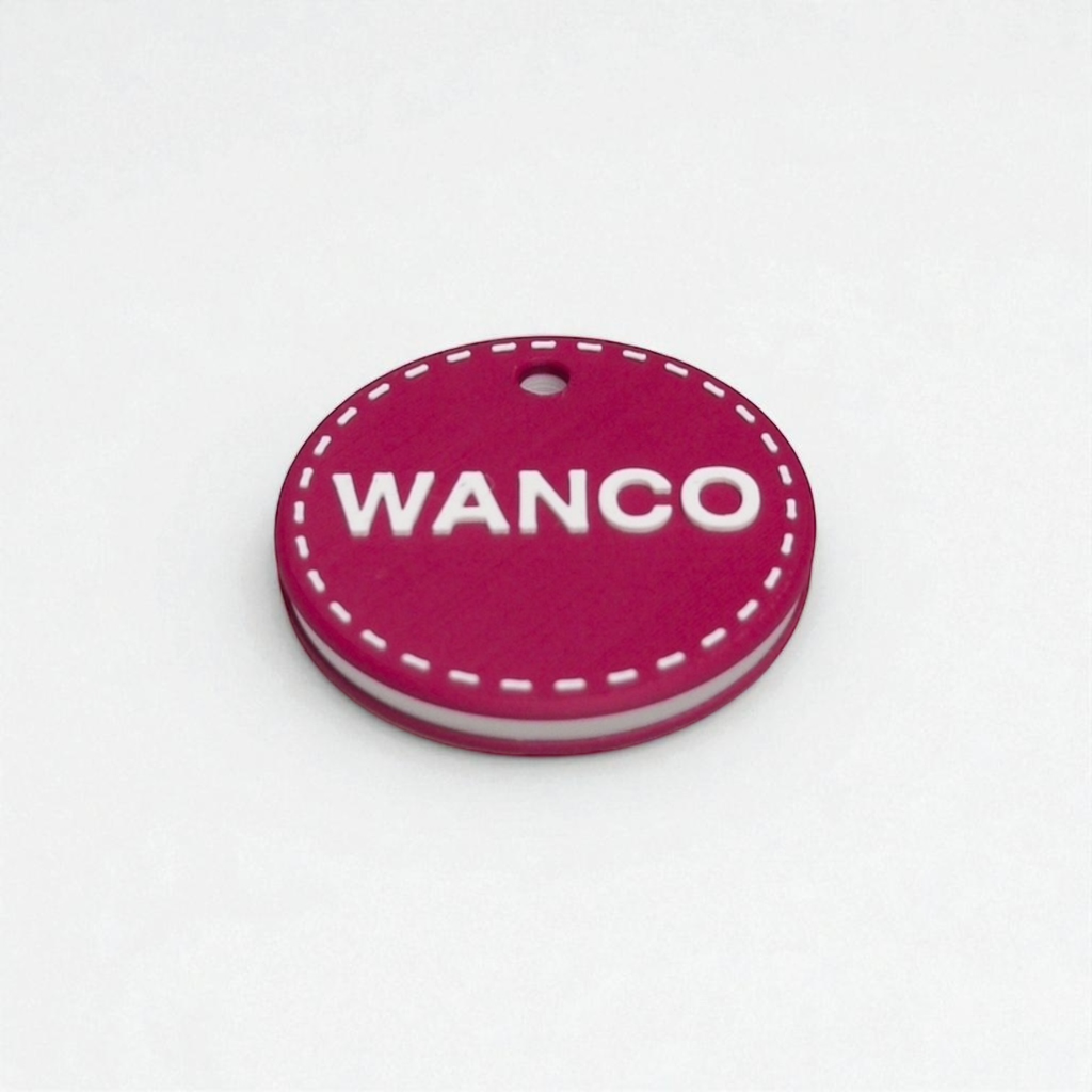 wanco/カラフル 名入れキーホルダー (ステッチ/1色カラー選択)