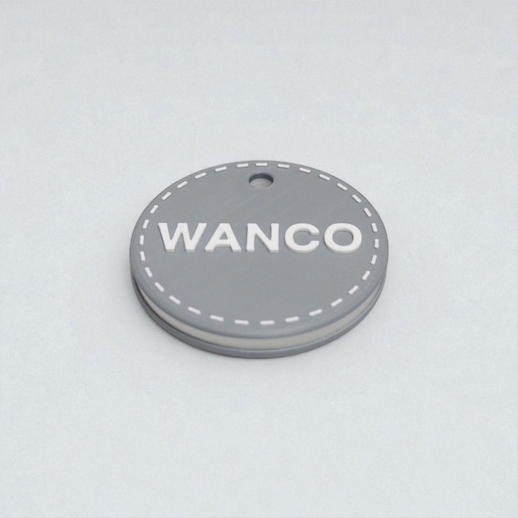 wanco/カラフル 名入れキーホルダー (ステッチ/1色カラー選択)