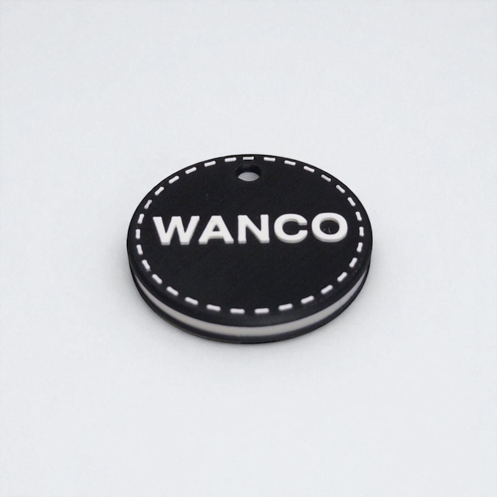 wanco/カラフル 名入れキーホルダー (ステッチ/1色カラー選択)