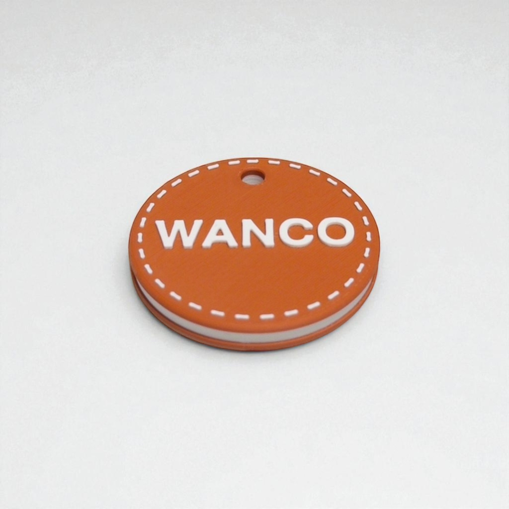 wanco/カラフル 名入れキーホルダー (ステッチ/1色カラー選択)