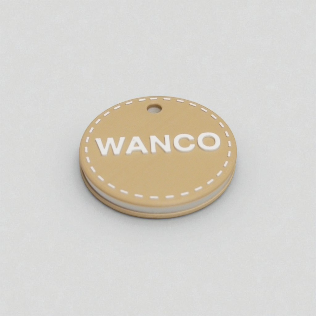 wanco/カラフル 名入れキーホルダー (ステッチ/1色カラー選択)