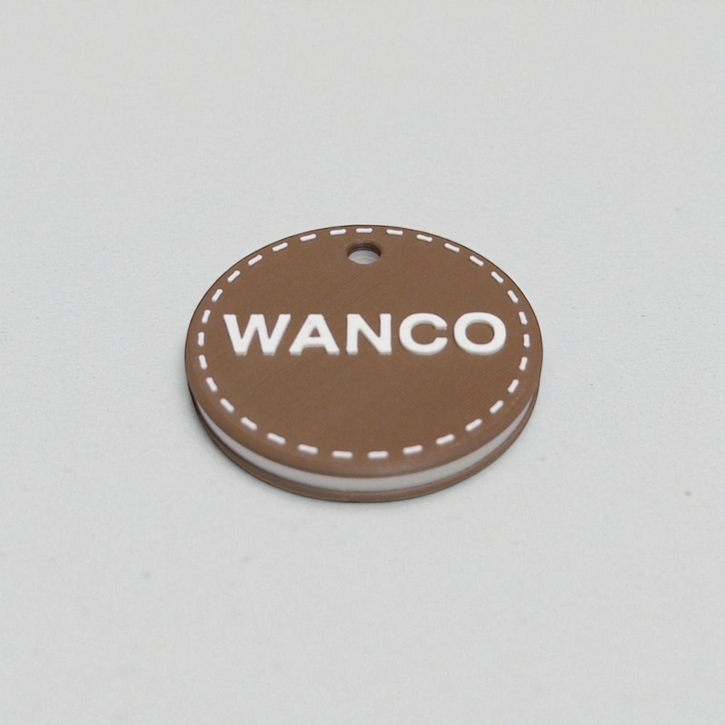 wanco/カラフル 名入れキーホルダー (ステッチ/1色カラー選択)