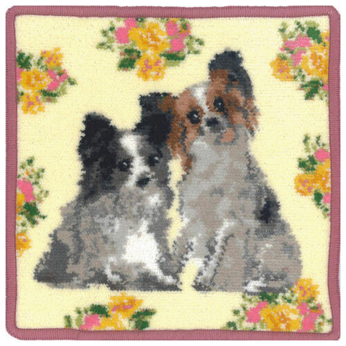 ハンカチ/タオルハンカチ アーンジョー 20cm / パピヨン