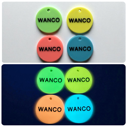 wanco/光る蓄光 名入れキーホルダー