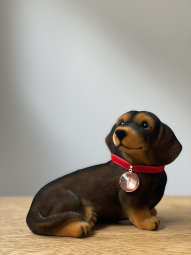 ふわふわワンちゃん貯金箱 | ダックスフンド黒