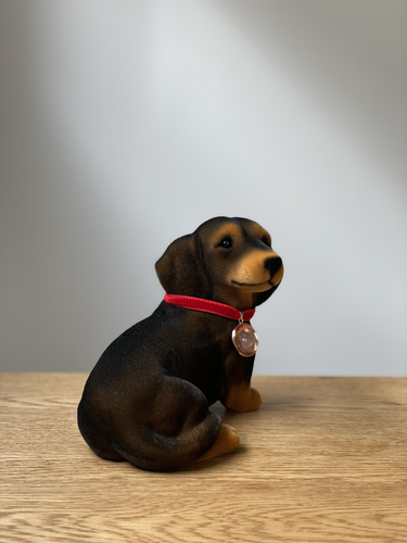 ふわふわワンちゃん貯金箱 | ダックスフンド黒