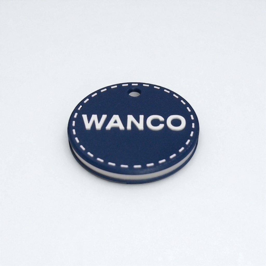 wanco/カラフル 名入れキーホルダー (ステッチ/1色カラー選択)