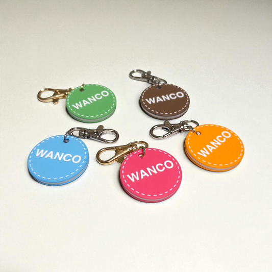wanco/カラフル 名入れキーホルダー (ステッチ/1色カラー選択)