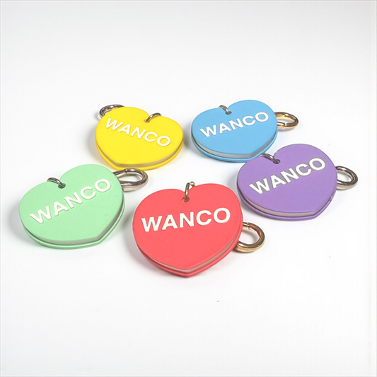 wanco/カラフル 名入れキーホルダー (ハート/パステル )